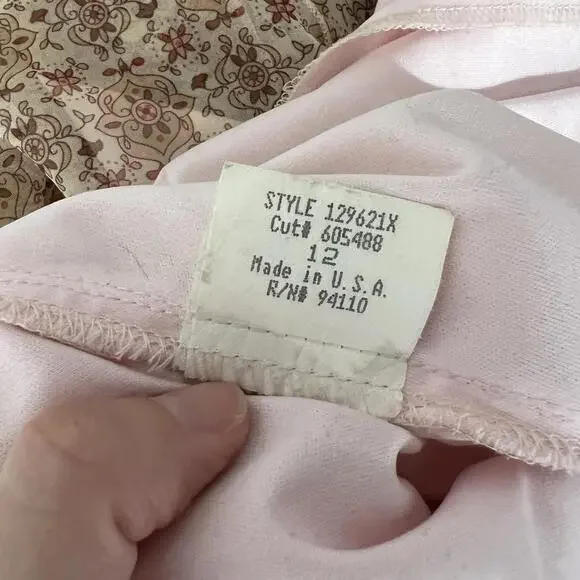 Vintage Cottage Core Prairie Dress Womens Floral Tea Midi Dress Size 12 - Picture 8 of 8